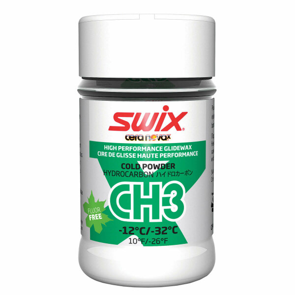 Swix Kaltwachs-Additiv CH3X Kaltes Pulver grün 30g Level 3