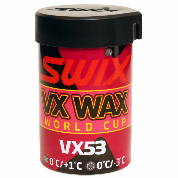 Swix Langlauf-Steigwachs VX53 Hartwachs High Fluor rot +1 bis -3°C