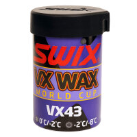 Swix Langlauf-Steigwachs VX43 Hartwachs High Fluor blau 0...