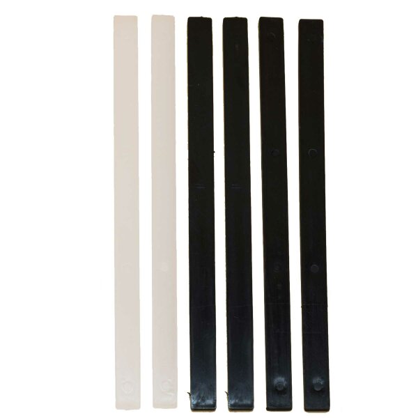 RMS-Skituning Belagsreparaturmaterial PE-Strips schwarz/transparent 190x10x2mm 4/2 Strips