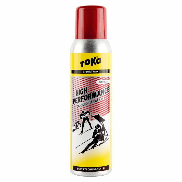Toko Liquid-Skiwachs High Performance Liquid uni High Fluor rot 125ml Level 6