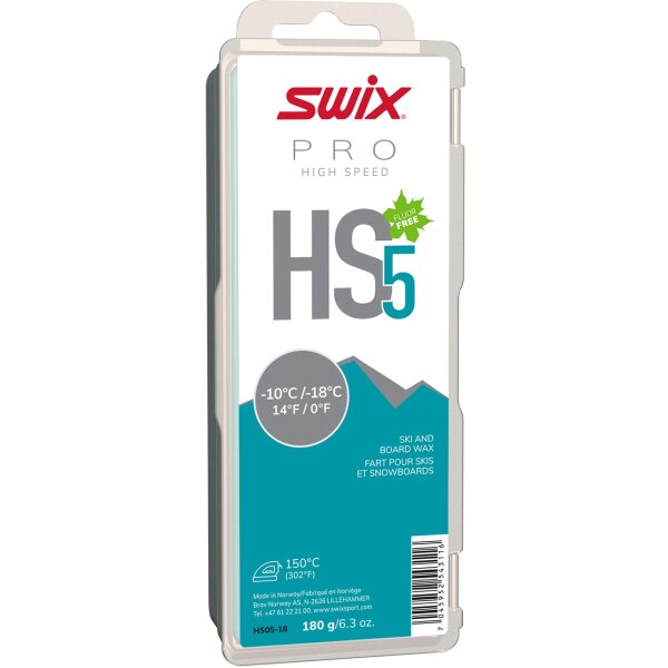 Swix Trainingswachs HS5 High Speed türkis 180g Level 4