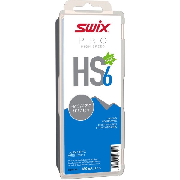 Swix Trainingswachs HS6 High Speed blau 180g Level 4