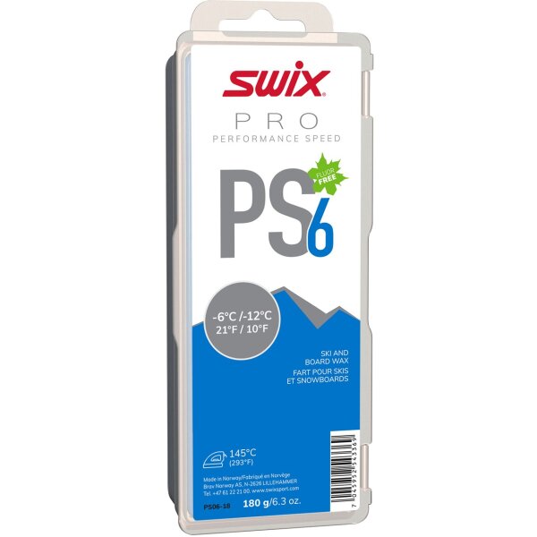 Swix Skiwachs PS6 Performance blau 180g Level 3