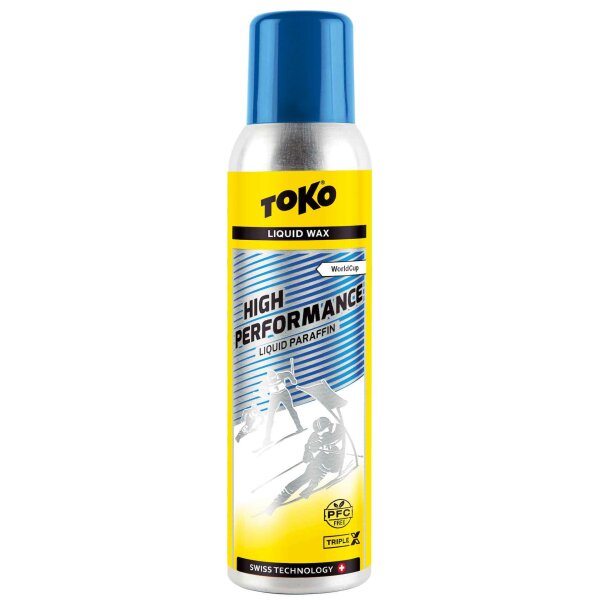 Toko Liquid-Skiwachs High Performance FF Liquid Paraffin cold blau 125ml Level 5