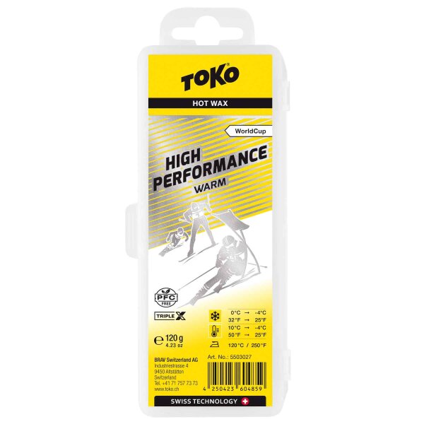 Toko Rennwachs World Cup High Performance warm gelb 120g Level 5