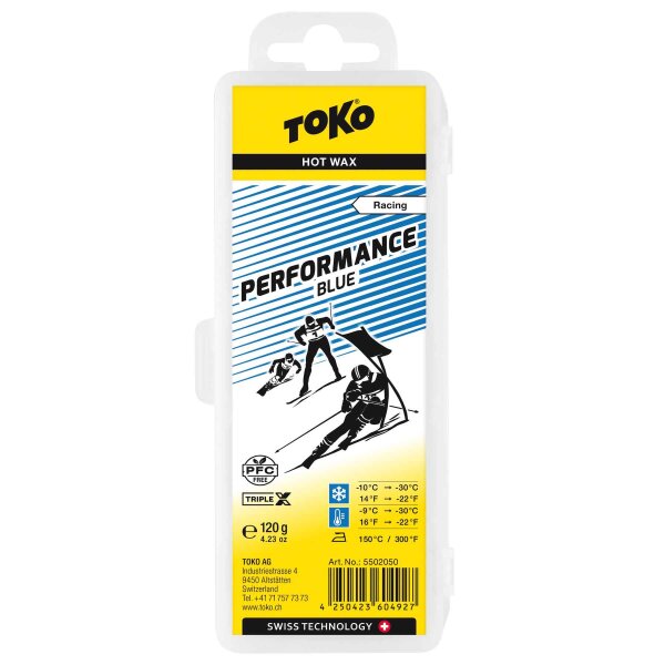 Toko Trainingswachs Performance cold blau 120g Level 4