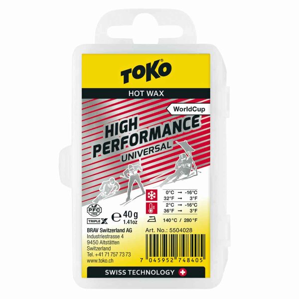 Toko Rennwachs World Cup High Performance Universal rot 40g Level 5