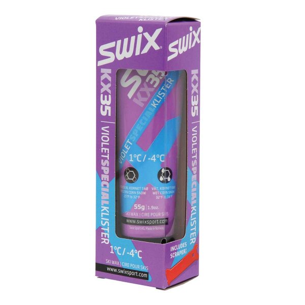Swix Langlauf-Steigwachs KX35N Klister violett-spezial +1 bis -6°C