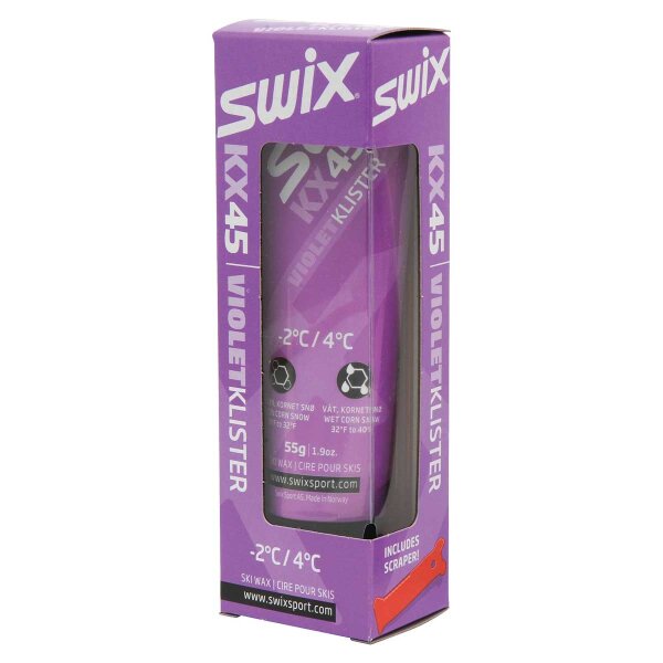 Swix Langlauf-Steigwachs KX45N Klister violett +4 bis -2°C