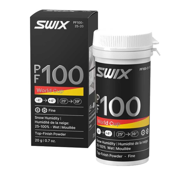 Swix PF100 WC Powder Fine Wet gelb 25g Top-Finish Pulverwachs