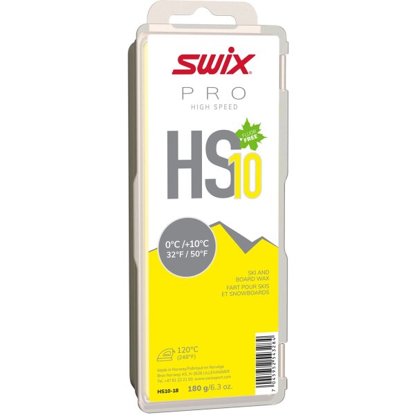 Swix HS10 High Speed BS gelb 180g Rennwachs