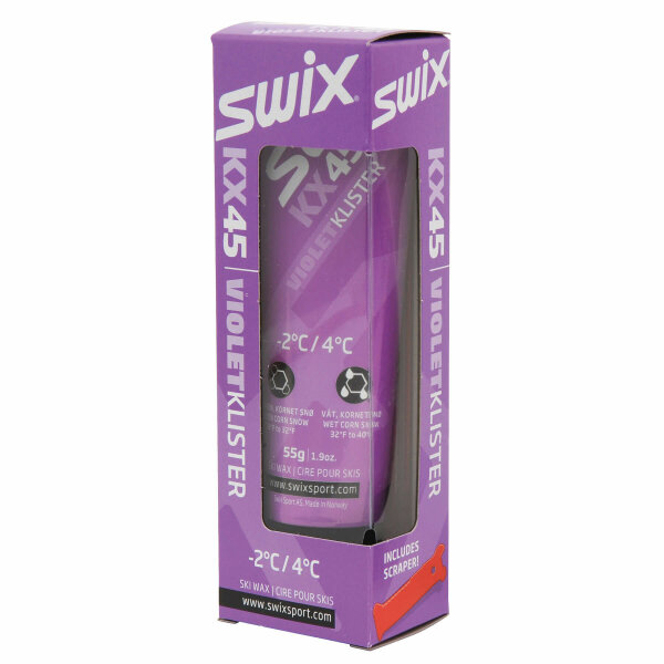 Swix Langlauf-Steigwachs KX45 Klister violett +4 bis -2°C