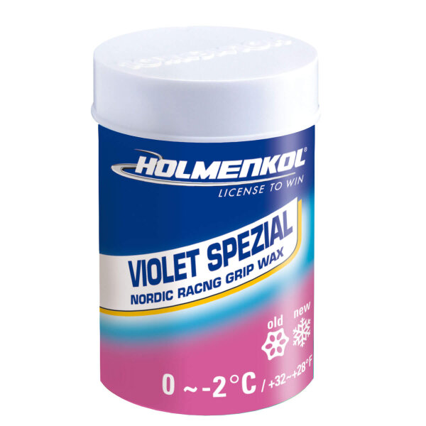 Holmenkol Langlauf-Steigwachs Grip Wax violett spezial 0 bis -2°C